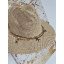 Béžový letní klobouk s ozdobou-269482-03