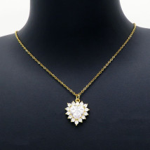 Dámský pozlacený náhrdelník s přívěskem srdce-275950-02
