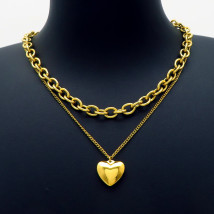 Dámský ocelový náhrdelník s přívěskem-275951-01