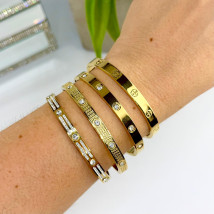 Dámský ocelový náramek pozlacený-321837-05