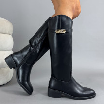 Černé vysoké kozačky-323472-05