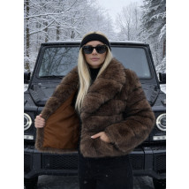 Hnědý kožušinový kabát-324972-05