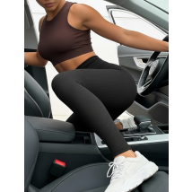 Černé vroubkované legíny-325068-01