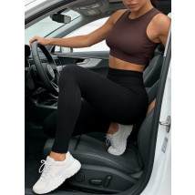 Černé vroubkované legíny-325068-01