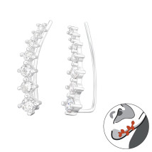 Stříbrné náušnice ear cuff-313588-014