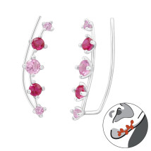 Stříbrné náušnice ear cuff-313577-014