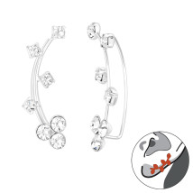 Stříbrné náušnice ear cuff-313570-013