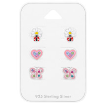 Set stříbrných náušnic mix-294804-09