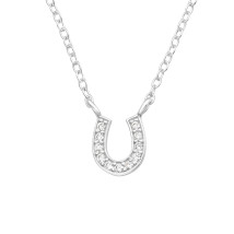 Stříbrný náhrdelník podkova-271804-01