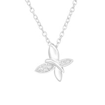 Stříbrný náhrdelník motýl-271785-01