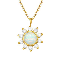 Stříbrný pozlacený náhrdelník slunko-271803-01