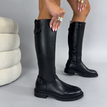 Černé vysoké kozačky-323858-06