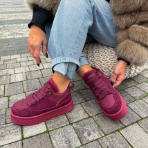 Vínové zateplené tenisky-323664-02
