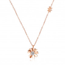Dámský ocelový náhrdelník květ-267156-03