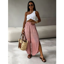 Růžové saténové kalhoty-326660-01