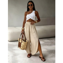 Béžové saténové kalhoty-326659-02