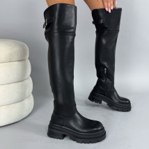 Černé vysoké kozačky-323866-01