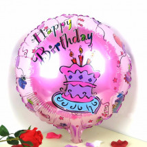 Růžový balón Happy birthday-211680-01