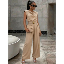 Béžový elegantní overal-326642-01