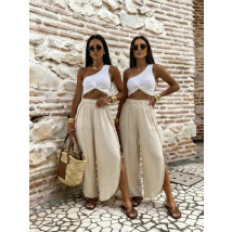 Béžové saténové kalhoty-326659-02