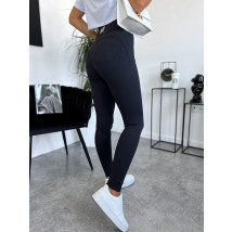 Černé vroubkované legíny-291927-02