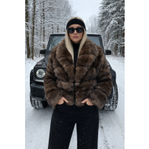 Hnědý kožušinový kabát-324972-05