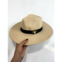 Béžový dámský klobouk-252143-02