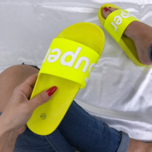 Dámské světle žluté pantofle SUPER-181835-01