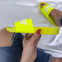 Dámské světle žluté pantofle SUPER-181835-01