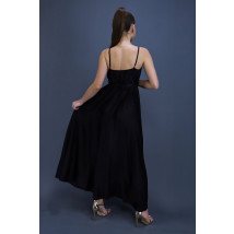 Černé dlouhé saténové šaty-237914-09