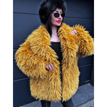Žlutý kožešinový kabát-323406-01