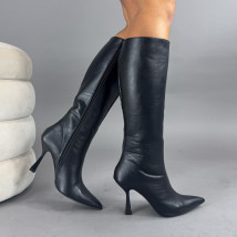 Černé vysoké kozačky-323415-04