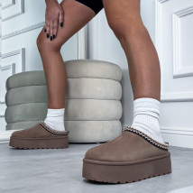 Hnědá nasouvací obuv-323537-022