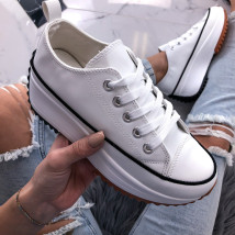 Bílé tenisky na platformě-228184-01