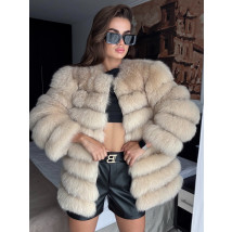 Kožich z pravé lišky BEIGE-322798-01