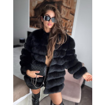 Kožich z pravé lišky BLACK-322794-02