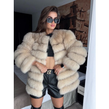 Kožich z pravé lišky BEIGE-322798-01