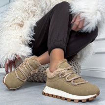 Světle hnědé zateplené tenisky-323685-01
