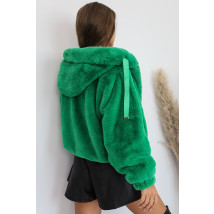 Zelená kožešinová krátká bunda-276773-07