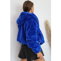 Modrá kožešinová krátká bunda-276761-03