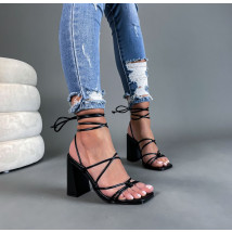 Černé šněrovací sandále-286315-03