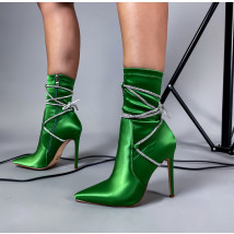 Zelené kotníkové boty s ozdobou-273984-02