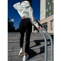 Černé push up jemně zateplené legíny-312373-06