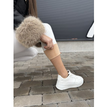 Bílé zeteplené legíny-313388-03