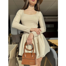 Béžové PUFFY šaty-316895-05