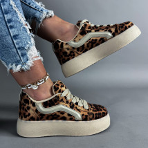 Hnědé tenisky s leopardím vzorem-318634-05