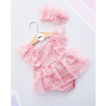 Růžové elegantní šaty s čelenkou-269812-02