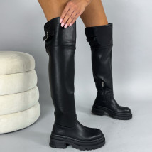 Černé vysoké kozačky-323866-01