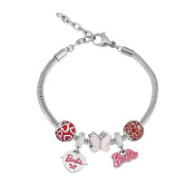 Ocelový náramek s přívěskami Barbie-312237-04