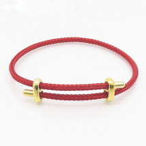 Nastavitelný náramek z chirurgické oceli červený-312294-017